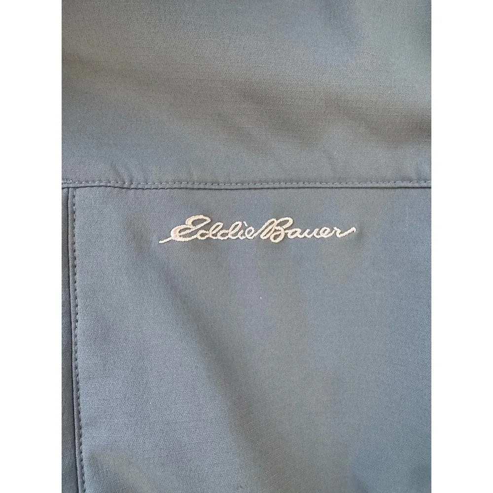 Eddie Bauer Men's‎ 2XL Softshell Jacket Full Zip Blue Gray Outdoor
